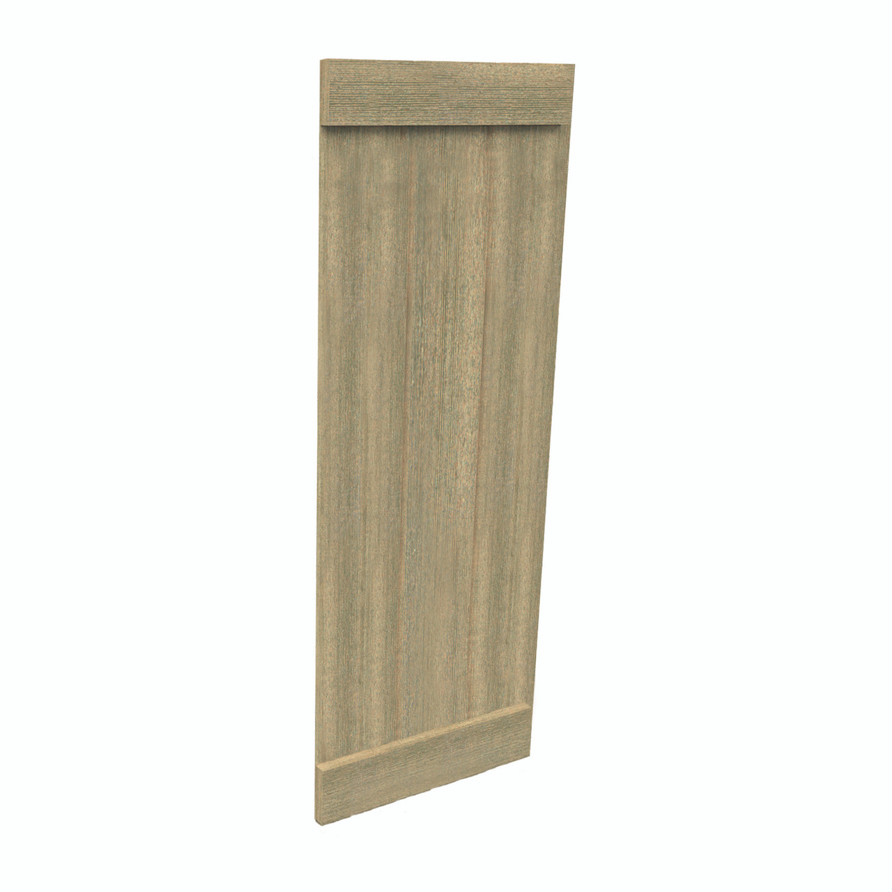 14 inch by 55 inch Board and Batten Shutter with 3-Board, End Batten